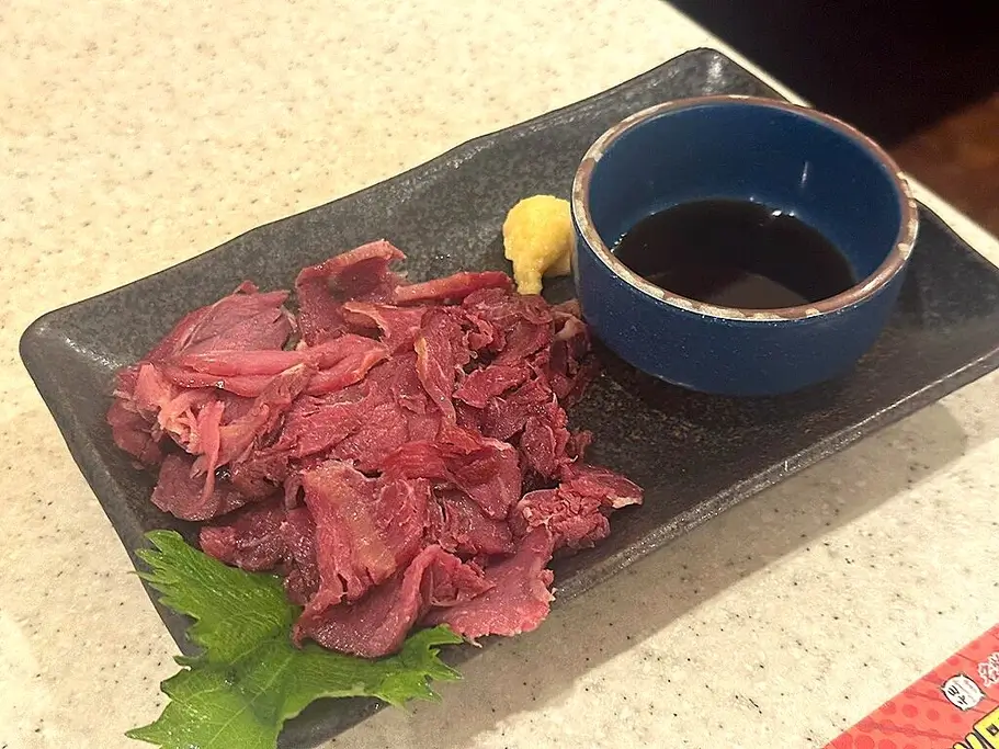 A plate of smoked horse meat.