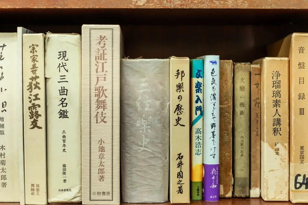 A bunch of Japanese novels on a shelf.