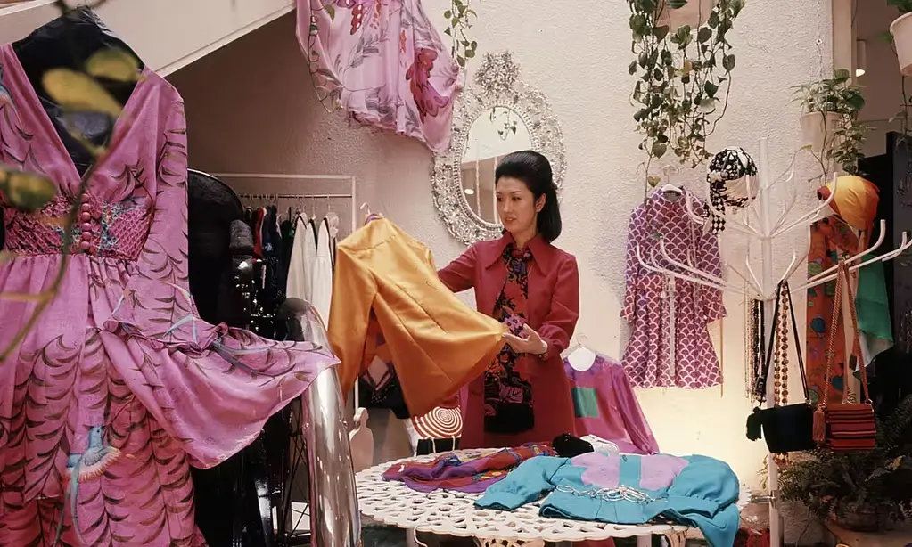 Hanae Mori in her atelier.