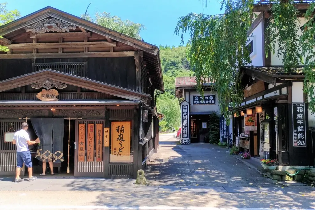 Two machiya homes in Kakunodate, Akita.