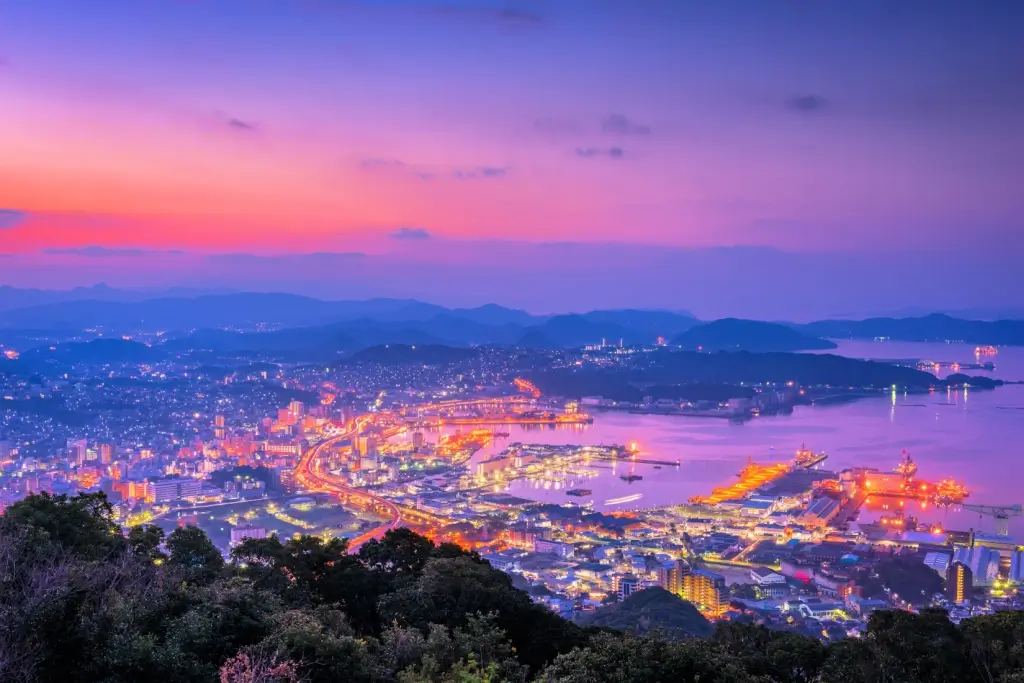 An eagle eye view of Sasebo in Nagasaki.