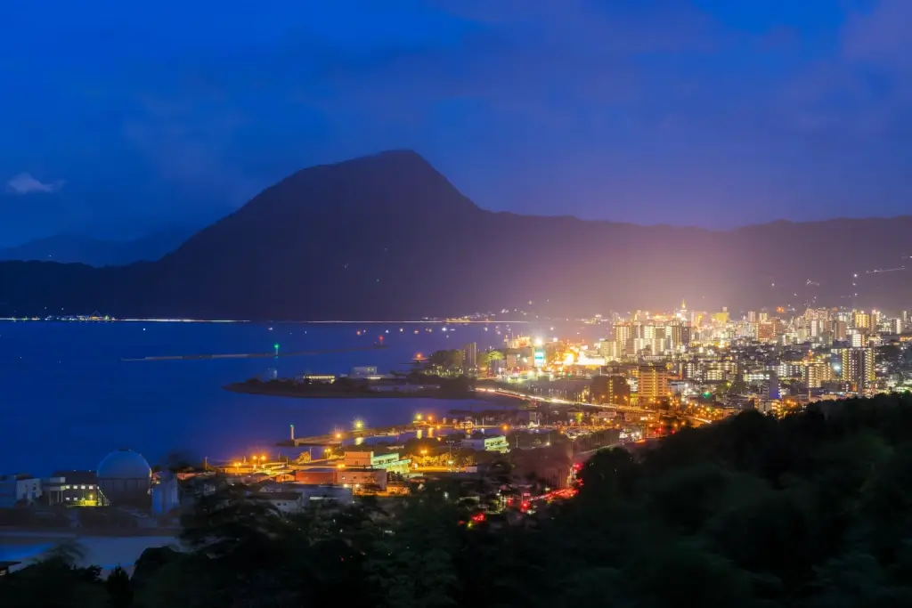 Beppu City at night.