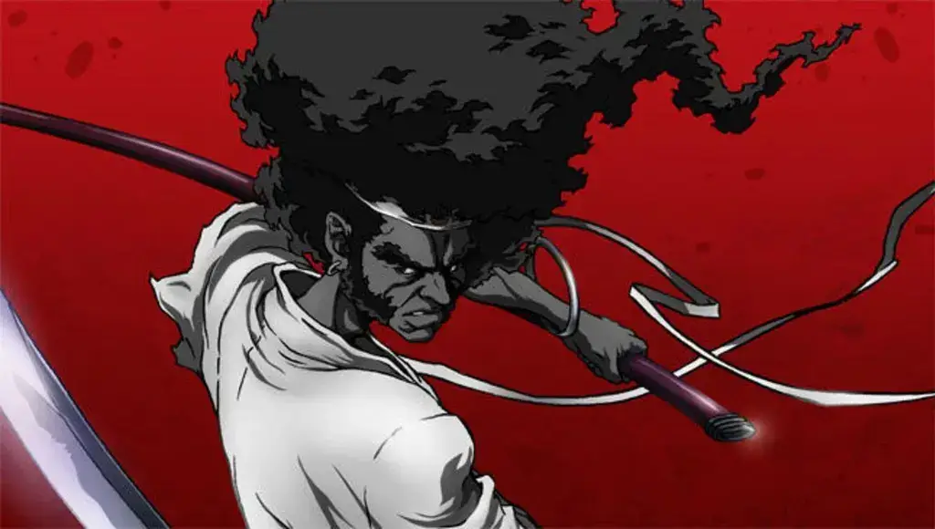 The main character Afro from the anime "Afro Samurai".