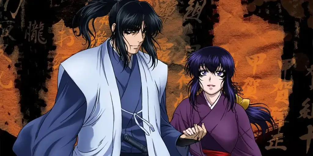 The two main characters from the anime "Basilisk".