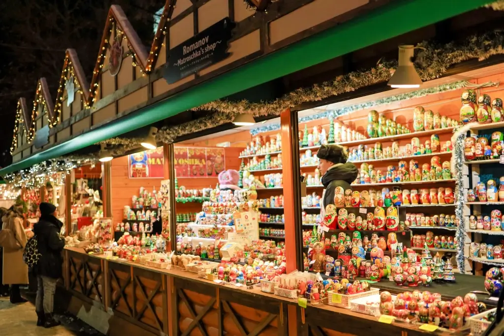 A Christmas market in Japan.