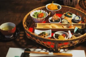 A platter of kaiseki cuisine from Kumamoto.