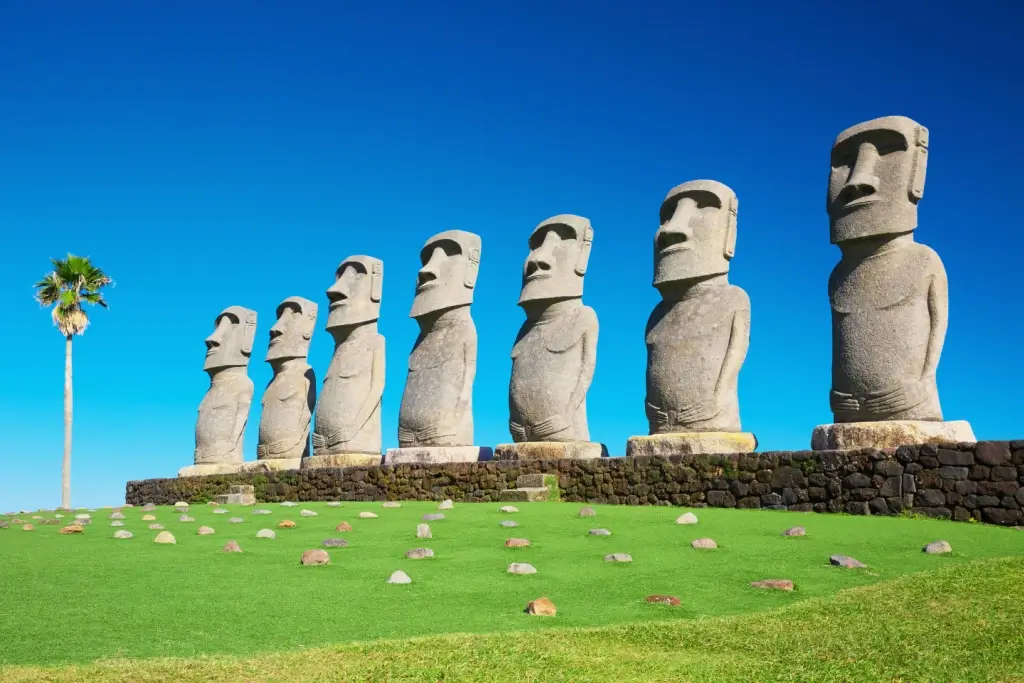 A bunch of Moai statues in Miyazaki Prefecture.