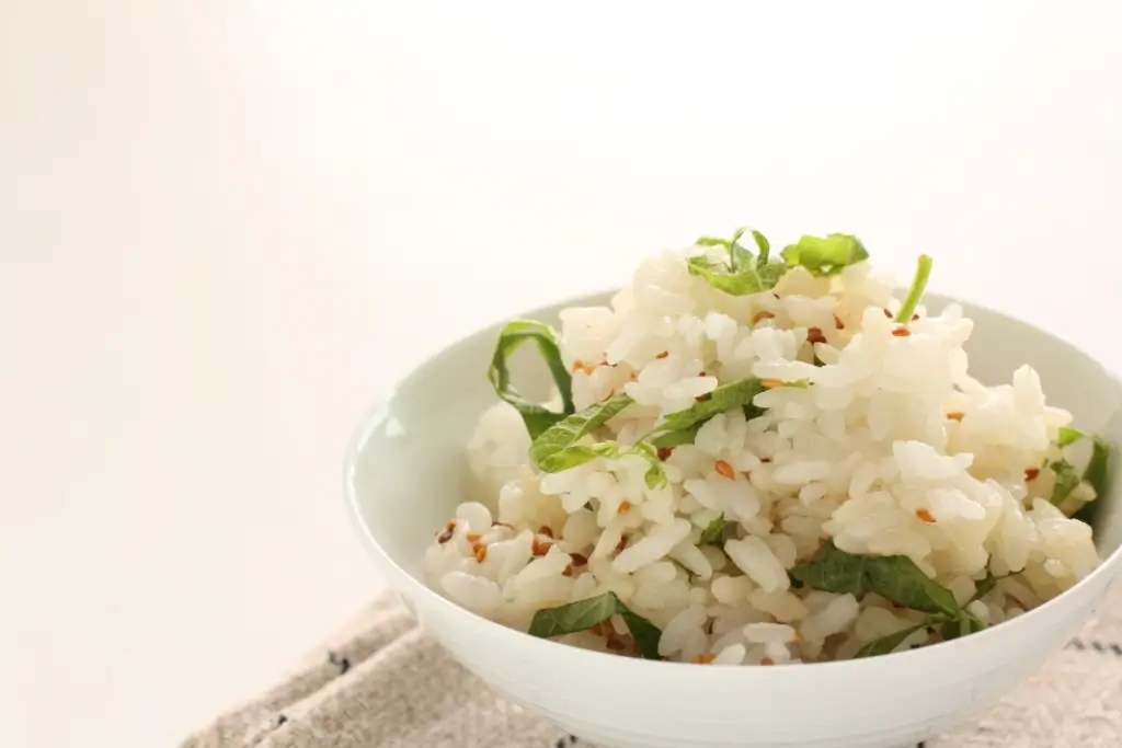 A bowl of mazegohan. 