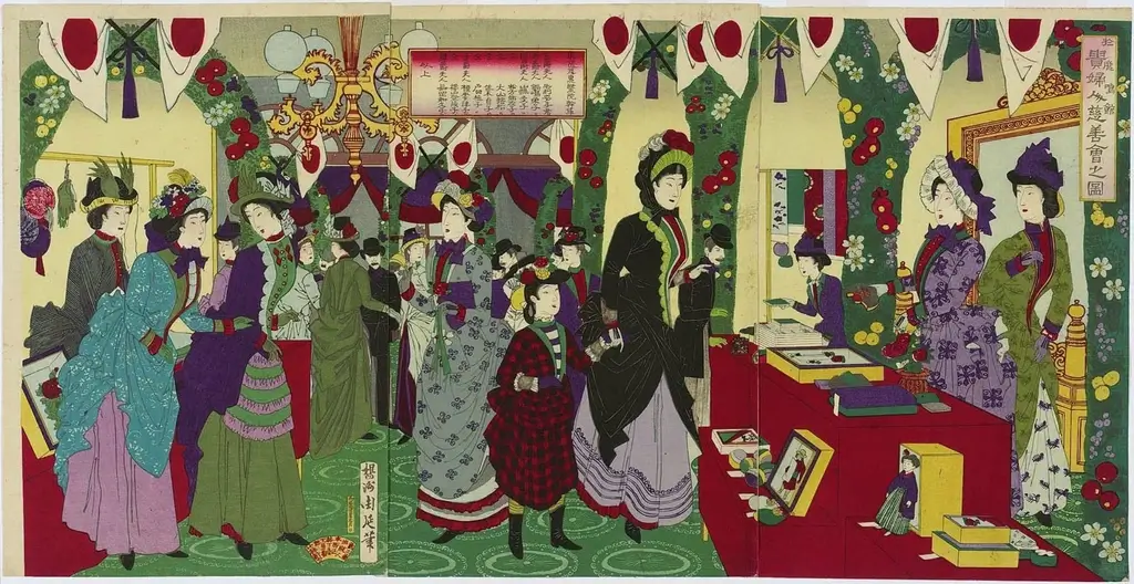 Women voting at the Ritsumeikan during the Meiji Era.