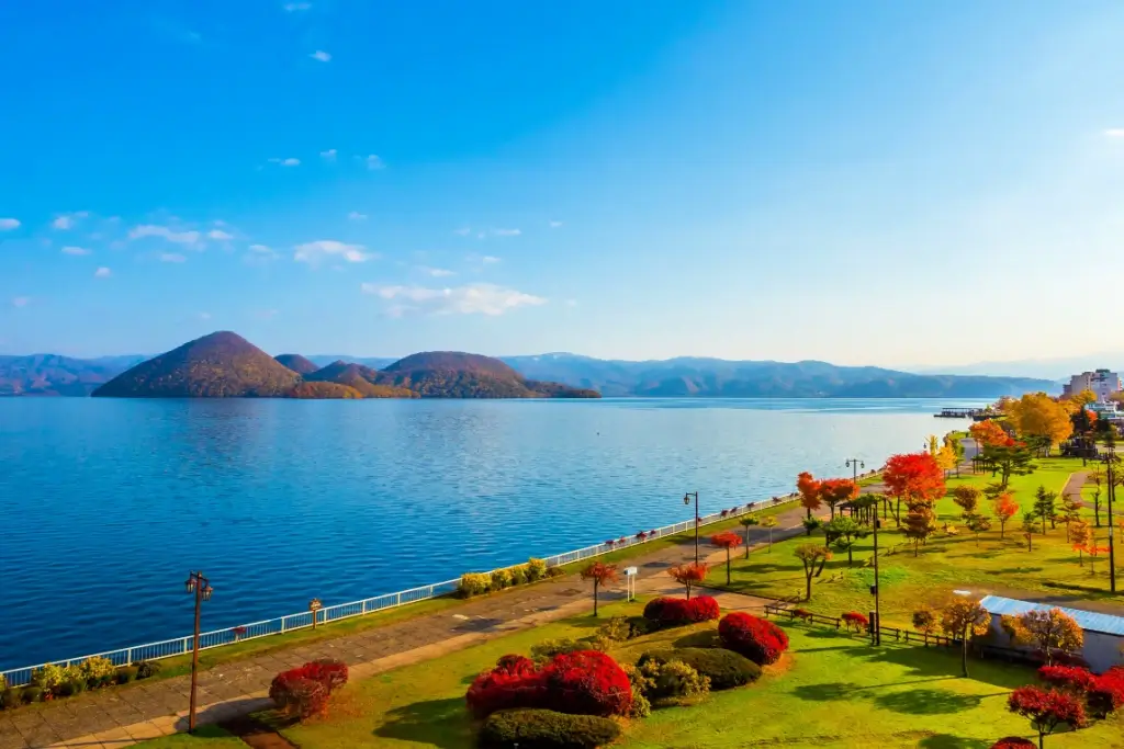 Lake Toya in the autumn.