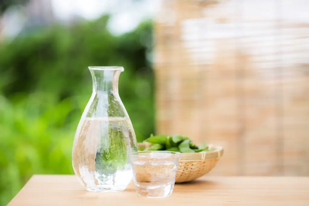 A bottle of ginjo sake.