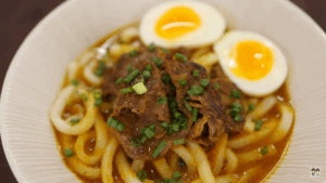 Curry udon made by Aaron and Claire.
