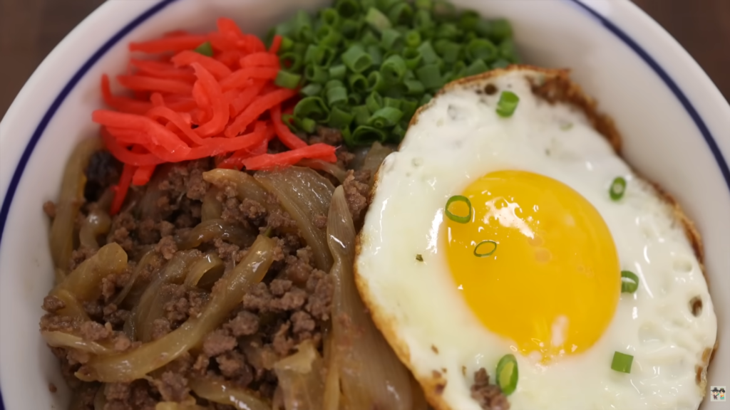 Final look of the Gyudon made by Aaron and Claire