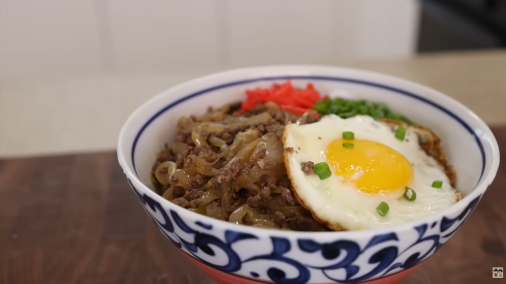 Gyudon with Ground Beef made by Aaron and Claire