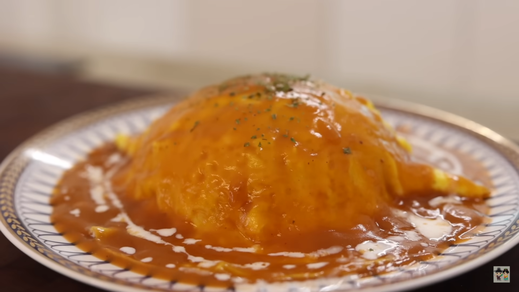 A bowl of Omurice made by Aaron and Claire