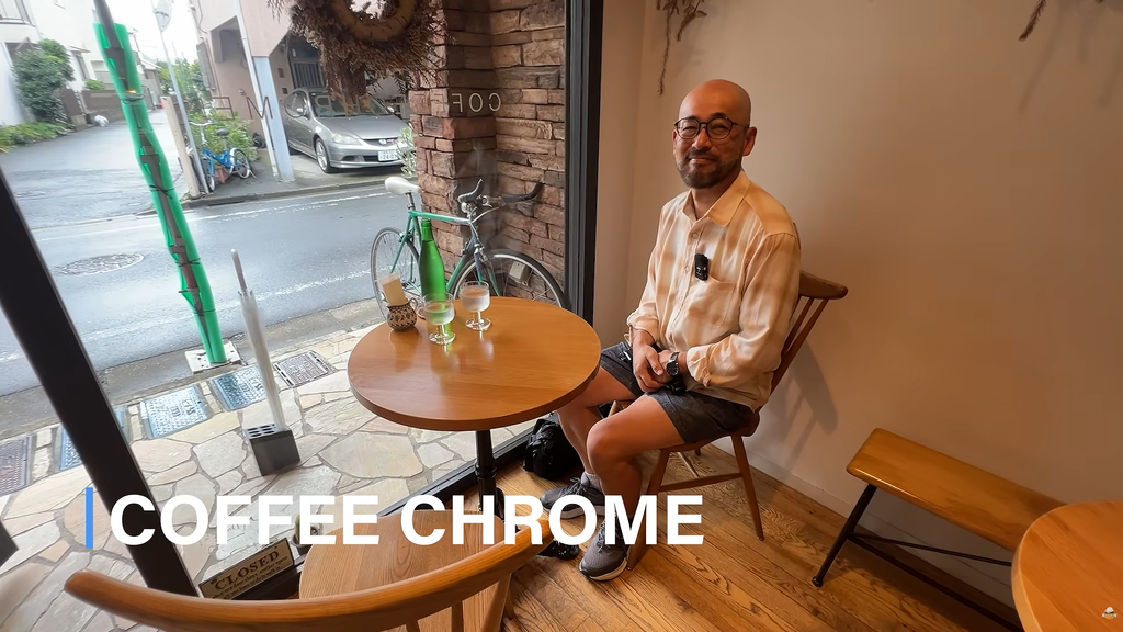 TabiEats visiting Coffee Chrome, a cozy café near Nogata Station